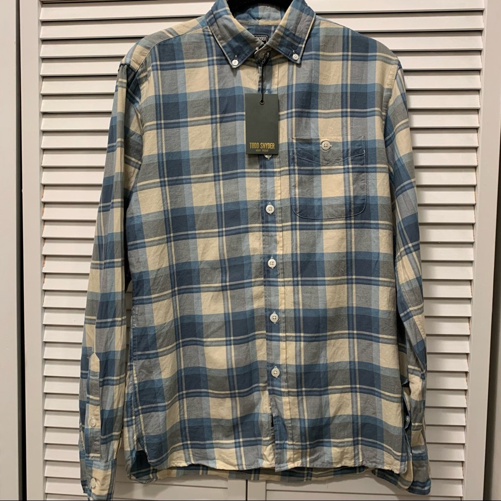 Todd Snyder Blue Plaid Shirt